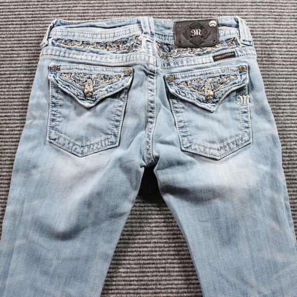 Miss Me Jeans Women's 29x32 Light Wash Bootcut Embellished - Picture 5 of 9
